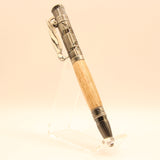 BW-AC Birdwatcher Oak Lever Action Pen with Antique Pewter Trim
