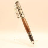 BW-AD Birdwatcher Walnut Lever Action Pen with Antique Pewter Trim