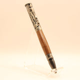 BW-AD Birdwatcher Walnut Lever Action Pen with Antique Pewter Trim