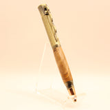 LA-CE Lever Action Olivewood Pen With Antique Brass Trim