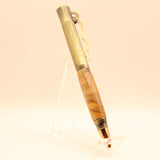 LA-CE Lever Action Olivewood Pen With Antique Brass Trim