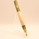 LP-AA Love Curly Maple Twist Pen With Antique Brass Trim