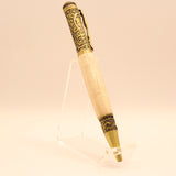 LP-AA Love Curly Maple Twist Pen With Antique Brass Trim