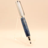 PY-F Polymath Box Elder Blue Twist Pen With Chrome Trim