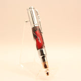M-ABH Mini 4" Bolt Action Red, Black and White Acrylic With Chrome Trim