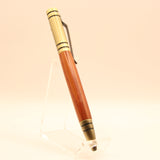 T-GI Bolt Action Tec Padauk  Pen With Antique Brass Trim