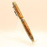 DSF-B Sea Life Shark Bocote Twist Pen With Antique Brass Trim