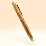 DSF-C Sea Life Shark Bolivian Coffee Twist Pen With Antique Brass Trim
