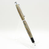 TS-BF Tablet Stylus Pen Blue and Green Laminate With Chrome Trim