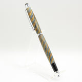 TS-BF Tablet Stylus Pen Blue and Green Laminate With Chrome Trim