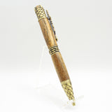 DRG-D Dragon Twist Bolivian Coffee Pen With Antique Brass Trim