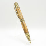 DRG-D Dragon Twist Bolivian Coffee Pen With Antique Brass Trim