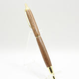 S-CBC Slimline Black Walnut Click Pen With Gold Trim
