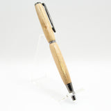 S-CCB Slimline Spalted Maple Twist Pen with Gun Metal Trim