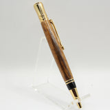 E-BAH Executive Zebrawood Twist Pen With Gold Trim
