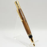 E-BAH Executive Zebrawood Twist Pen With Gold Trim