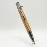 FF-FD Fishing  Zebrawood Twist Pen with Antique Pewter Trim