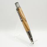 FF-FD Fishing  Zebrawood Twist Pen with Antique Pewter Trim