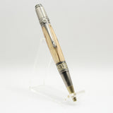 DV-DI Da Vinci Spalted Maple Twist Pen with Antique Pewter Trim