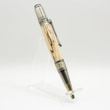 DV-DI Da Vinci Spalted Maple Twist Pen with Antique Pewter Trim