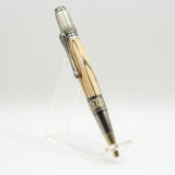 DV-DI Da Vinci Spalted Maple Twist Pen with Antique Pewter Trim