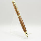 SRB-BI Slimline Rollerball Zebrawood with Gold Trim