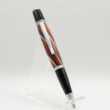 G-HE Gatsby Multi-Colored Laminate Twist Pen With Satin Chrome Trim