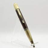SA-D Sierra East Indian Rosewood Twist Pen With Antique Brass Trim