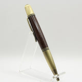 SA-D Sierra East Indian Rosewood Twist Pen With Antique Brass Trim