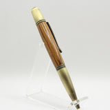 SA-F Sierra Zebrawood Twist Pen With Antique Brass Trim
