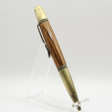 SA-F Sierra Zebrawood Twist Pen With Antique Brass Trim
