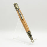 NT-H Nautical Olivewood Twist Pen With Antique Brass Trim