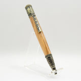 NT-I Nautical Olivewood Twist Pen With Antique Brass Trim