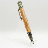 NT-I Nautical Olivewood Twist Pen With Antique Brass Trim
