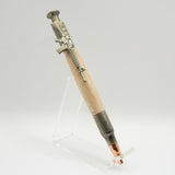 ERF-AA Eagle Rifle Click Pen Pecan With Antique Brass Trim