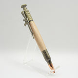 ERF-AA Eagle Rifle Click Pen Pecan With Antique Brass Trim