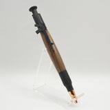 ERF-AB Eagle Rifle Click Pen Walnut With Flat Black Trim