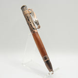 BW-AG Birdwatcher Cedar Lever Action Pen with Antique Copper Trim