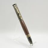 BW-AI Birdwatcher Walnut Lever Action Pen with Antique Brass Trim