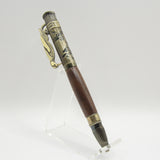 BW-AI Birdwatcher Walnut Lever Action Pen with Antique Brass Trim