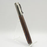 MF-AF Magnetic Fountain Pen Blue and Orange Laminate With Gun Metal Trim
