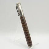 MF-AF Magnetic Fountain Pen Blue and Orange Laminate With Gun Metal Trim