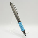 CT-AG Contour Black and Gray Laminate Click Pen With Gun Metal Trim and Blue Cushion