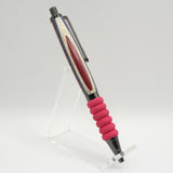 CT-AI Contour Blue, White and Red Laminate Click Pen With Gun Metal Trim and Red Cushion