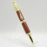 VC-B Victorian Bubinga Twist Pen With Gold Trim