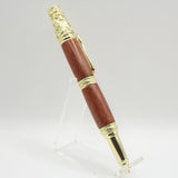 VC-B Victorian Bubinga Twist Pen With Gold Trim