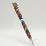 S-CDI Slimline Multi-Colored Laminate Twist Pen with Satin Chrome Trim