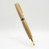 EA-ED Elegant American Teak Twist Pen With Gold Trim