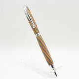 S-CCI Slimline Multi-Colored Laminate Twist Pen with Chrome Trim