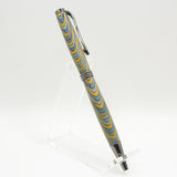 S-CDC Slimline Green and Yellow Laminate Twist Pen with Gun Metal Trim